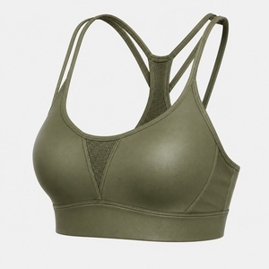 Soutien-gorge de sport personnalisé imprimé en nylon et élasthanne sans couture pour yoga et entraînement, faible MOQ, fournisseur en gros - Product Image 1