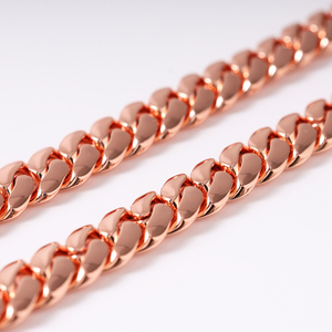 12mm Mens 925 Silver Rose Gold Cuban Link Chain High Polish Luxury <b>Statement</b> <b>Necklace</b> Heavy Curb Chain Hip Hop Jewelry for Men - Product Image 2
