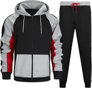 Trajes deportivos internacionales de calidad superior para hombre, conjuntos de sudadera para correr, conjunto de 2 piezas con capucha. - Product Image 3