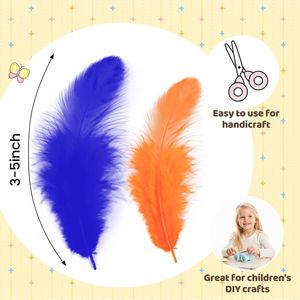 1600 Pezzi di Piume di Gallo Colorate da 3-5 Pollici, Forniture per Artigianato per Asili Nido, Progetti Fai-da-Te, Decorazioni per Matrimoni e Feste Familiari - Product Image 1