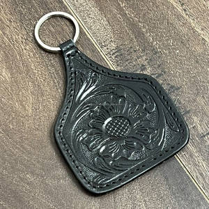 Nouveau porte-clés de luxe en cuir de vachette véritable, motif floral, design personnalisé, mini sac, porte-clés de voiture, prix de gros, cadeau - Product Image 2