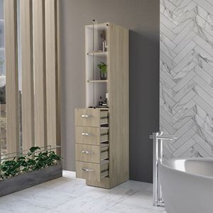 Althorn Light Pine - Mobiletto a 4 cassetti e 3 ripiani per biancheria e bagno - Product Image 5