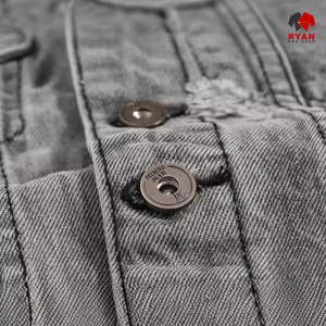 Gilet en jean personnalisé Ryan Pro Gear pour hommes, tissu confortable et respirant avec logo personnalisé, conception ODM OEM - Product Image 6