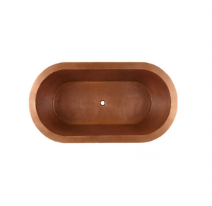 อ่างอาบน้ำ2024แบบตั้งอิสระทำด้วยมืออ่างอาบน้ำทองแดงแบบตอกทำด้วยมือสินค้าใหม่ล่าสุด - Product Image 3