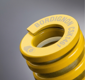 Resorte de compresión amarillo Mollificio Bordignon 4S, carga extra pesada, carcasa de diámetro 5/8, diámetro de varilla 11/32 - Product Image 2