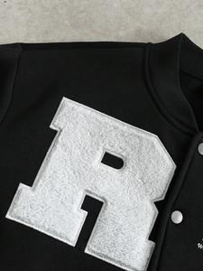 <b>Men</b>’s Polyester Cotton Baseball <b>Jacket</b> Casual Knitted Fabric Varsity <b>Jacket</b> Classic Bomber <b>Jacket</b> <b>Lightweight</b> Streetwear <b>Jacket</b> - Product Image 3