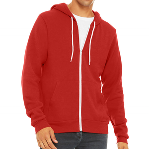 Meilleur sweat à capuche streetwear personnalisé pour homme en molleton de coton, fermeture éclair intégrale, coupe classique, 400g, motif uni, teinture unie, hiver, fabriqué - Product Image 1