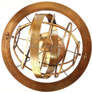 Brass đánh bóng kim loại armillary Globe hải lý astrolabe vườn <span class=keywords><strong>Sphere</strong></span> 18 "Thế Giới Lớn Thiên CẦU THU - Product Image 3