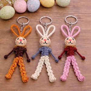 Bunny Shape Key Chain for Kid Stylish Cute <b>Keyring</b> Bag <b>Charm</b> for School Backpack Pencil Pouch and Return Gift Decorative Objects - Product Image 1