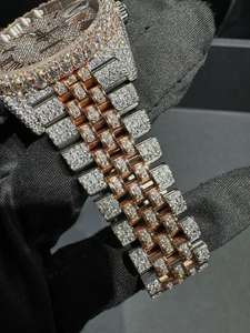 Reloj de Moissanita Personalizado que Pasa la Prueba del Diamante, Color D, VVS, Estilo Hiphop, para Hombre - Product Image 2