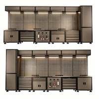 Armoire à outils modulaire en métal avec panneau perforé, 48 tiroirs, rangement d'atelier industriel, serrure à clé, capacité de charge de 300 kg, personnalisable