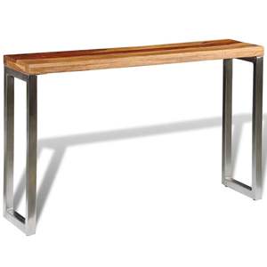 Table console en bois massif brun, durable, de taille moyenne, nouvelle collection de tables consoles - Product Image 4