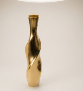 Vase à fleurs moderne en métal doré, centre de table de luxe en spirale torsadée, récipient décoratif pour la décoration de la maison et des hôtels, vente en gros - Product Image 4