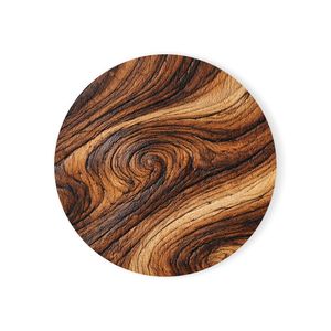 Mid Century Teak Wood Grain <b>Coaster</b>: Modern Organic Table Decor, Square Cork Back <b>Drink</b> <b>Coaster</b> for Home Office - Product Image 2