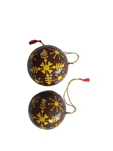 Country Limited Handmade High Quality <b>Red</b> White Stripe Christmas Bauble 8cm Shatterproof Plastic Ornament - Product Image 2