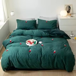 Parures de couette personnalisées, couleur unie, lavables, 400TC, 100% coton, parures de couette modernes - Product Image 2
