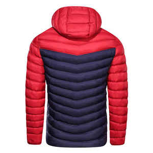 Veste matelassée à bulles pour homme, chaude, imperméable, en nylon, avec capuche, pour l'extérieur, hiver, fermeture éclair, softshell - Product Image 6