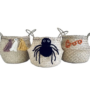 Bone-Shaped Water Hyacinth Toy Storage <b>Basket</b>, The Playful Bone: Handwoven Toy Caddy - Product Image 3