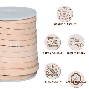 3mm Braided Genuine Leather <b>Cord</b> High Quality Leather Rope for DIY Necklaces Crafts - Product Image 2