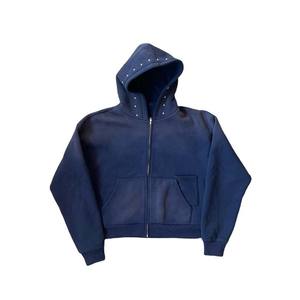 เสื้อฮู้ดซิปผ้าฟลีซหนานุ่มสองชั้นบุซับในสั่งทำขายส่งจากโรงงานสำหรับผู้ชาย - Product Image 1
