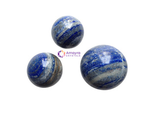 Esferas de Lapislázuli, Piedras Preciosas Naturales Hechas a Mano, Esferas de Cristal Resistentes al Agua de Gujarat-Amayra Crystal Exports - Product Image 1