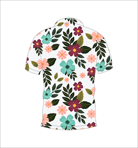 Camiseta Polo Personalizada con Estampado Floral Blanco, Manga Corta, Transpirable, Informal, Uniforme de Golf para Hombre y Mujer - Product Image 2