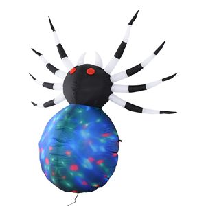 5 Lunghe Decorazioni LED Multicolore per Giardino di Halloween, Ragno Gonfiabile con Occhi Rossi per Decorazioni Esterne da Giardino e Feste - Product Image 1