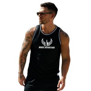 Mens Black Mesh Gym Tank Top Sleeveless <b>Athletic</b> Workout Shirt Breathable Fitness Training Sportswear Apparel - Product Image 1