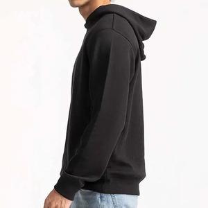 Sudadera con Capucha para Hombre, 100% Algodón, Corte Holgado, Estilo Pullover, Gruesa, para Invierno, Diseño Liso - Product Image 2