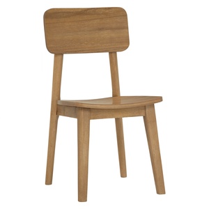 Chaise de bureau et de salle à manger en bois massif, durable, minimaliste, style nordique, pour petit espace, appartement, hôtel - Product Image 1