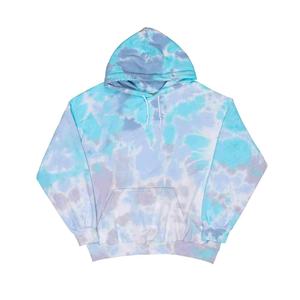 Sweat à capuche tendance pour femme grande taille, style hip-hop urbain, en polaire, avec broderie et strass, manches longues, tie-dye - Product Image 3