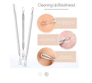 Mụn đầu đen Remover mụn Popper công cụ Kit 7pcs mụn đầu đen Tweezer mụn extractor loại bỏ mụn trứng cá công cụ với Túi da - Product Image 6