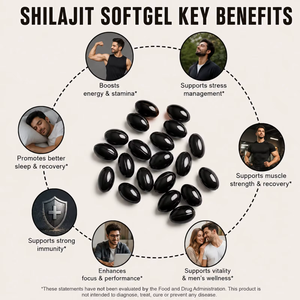 Capsules de Shilajit à Marque Privée les Plus Vendues, 60 Capsules, 100% Naturelles, Capsules de Shilajit pour Soutenir l'Énergie et la Force chez les Hommes - Product Image 4