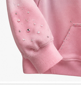 Sudadera con capucha de gran tamaño de alta calidad con degradado, manga larga, de algodón tejido, con detalles de lentejuelas, para otoño, para mujer. - Product Image 5