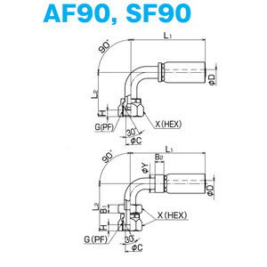 ข้อต่อท่อ AF90-G ของ Nitta สำหรับ N3130ข้อต่อเพลา3700 3130 3000 - Product Image 1