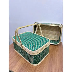 Paniers de rangement artisanaux de haute qualité 2026, tissés en bambou naturel écologique, personnalisables et polyvalents comme boîtes cadeaux - Product Image 6