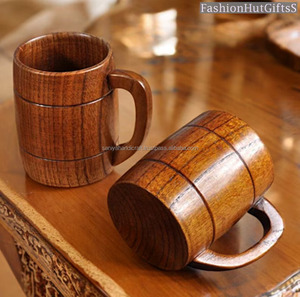 Tasses à thé en bois tasses à ventre faites à la main café lait eau tasse tasse à café verres pour cuisine par SANIYA HANDICRAFT - Product Image 3