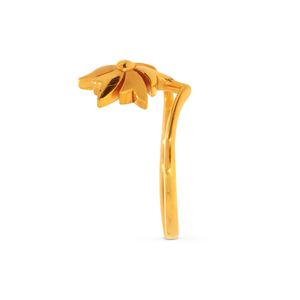 Golden Petal Bloom Floral Open Gold <b>Ring</b> for Women Elegant Flower Designer <b>Adjustable</b> <b>Ring</b> Lightweight Daily Wear Jewelry - Product Image 4
