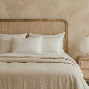 Cabecero Vandana Flux Falcon en madera de mango, MDF y yute Abrams - Product Image 1