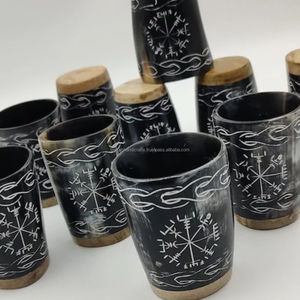 Vaso de Cuerno de Búfalo Hecho a Mano, Vaso de Cuerno Real para Beber, Vaso de Cuerno con Forma Personalizada de la India - Product Image 6