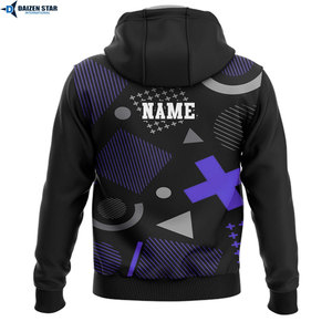 DAIZEN STAR Sweat-shirt unisexe à capuche en polaire unie, écologique, coupe classique, style décontracté hiver, impression par sublimation, avec poche - Product Image 1