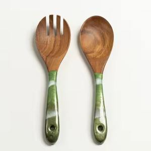 Cuillère de service traditionnelle en bois naturel, cuillère de cuisine pour remuer, mélanger le riz, le curry, la soupe, la sauce, utilisation en restaurant - Product Image 5