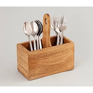 Luxury Wooden Silverware Holder For Restaurants And Cafes Rustic Style <b>Kitchen</b> Utensil <b>Caddy</b> Durable Solid Wood Spoon Stand - Product Image 1