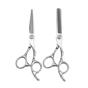 Ciseaux de coiffure professionnels à prix de gros, tranchants, avec logo personnalisé, en acier inoxydable 4Cr13 de haute qualité, poignée en caoutchouc, pour droitiers - Product Image 5