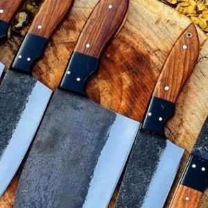Juego de Cuchillos de Cocina para Preparación de Alimentos con Mangos Ergonómicos para Picar, Rebanar y Cortar en Cubos, Cuchillos Profesionales para Cocinar - Product Image 3