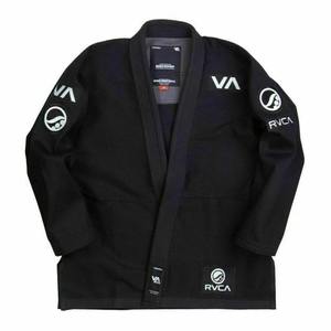 Fabrication sur mesure de la série Black Shoyorol RVCA V2 # Kimono de Jiu-Jitsu Brésilien (BJJ) pour adulte, 60 Gi, uniforme d'arts martiaux - Product Image 2