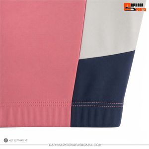 DAPHNIA Soutien-gorge de sport color block pour femme, rose, gris, bleu marine, soutien élevé, extensible dans les 4 sens, pour l'entraînement, le yoga et le fitness - Product Image 5