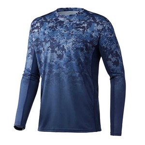 Camisa de Pesca Personalizada al por Mayor con Estampado Digital, 100% Poliéster, Impermeable, Transpirable, Manga Larga, Protección UPF50+ - Product Image 3