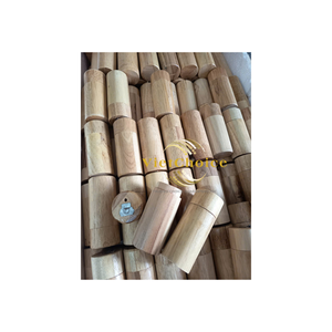 Hilo Dental Vegano Biodegradable de Madera de Caucho con Contenedor de Tubo de Madera Recargable, Recarga Incluida, Vietchoice - Product Image 1