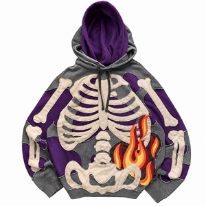 Men's Solid Embroidered <b>Sherpa</b> <b>Lined</b> 100% Cotton Pullover <b>Hoodie</b> Custom Hooded Sweatshirt Winter Casual Streetwear Eco-Friendly - Product Image 5